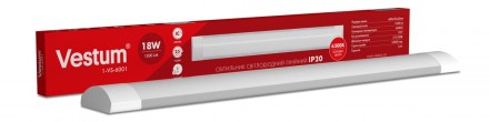 Світлодіодний лінійний світильник Vestum 1,2м 54W 6500K 220V IP20 1-VS-6003. Херсон. фото 1 Світлодіодний лінійний світильник Vestum 1,2м 54W 6500K 220V IP20 1-VS-6003. Херсон. фото 1