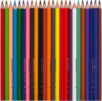 Олівці кольорові Marco "Smoothies blend play" 24 цв. М'які кольорові олівці трик. . фото 4