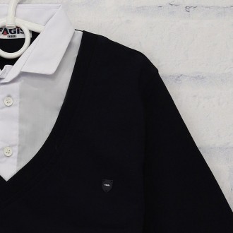 Джемпер-обманка це предмет шкільний одягу для хлопчика (рубашка, вшита в джемпер. . фото 3
