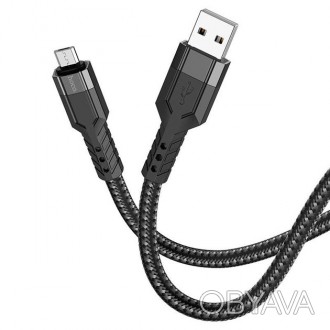 Кабель USB - Micro USB HOCO U110 1.2 метра 2.4А Black (99195)