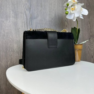 Женская замшевая мини сумочка клатч в стиле Yves Saint Laurent, маленькая сумка . . фото 3