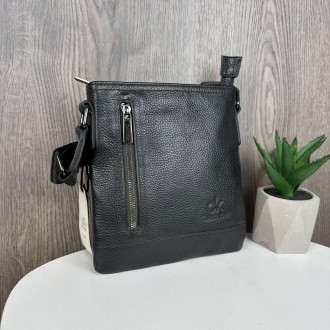 Мужская кожаная сумка планшетка в стиле Calvin Klein черная, барсетка Кельвин Кл. . фото 4