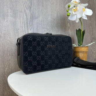 Женская замшевая сумочка клатч в стиле Гучи, мини сумка на цепочке Gucci реплика. . фото 6