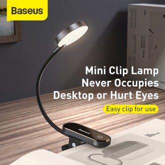 Описание Лампы аккумуляторной настольной Baseus Comfort Reading Mini Clip Lamp D. . фото 9