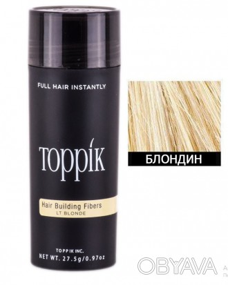 Кератиновый загуститель для волос Toppik (для маскировки залысин) 27,5г Блондин