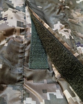 Костюм водостойкий армейский с капюшоном цвет пиксель размерный ряд 48—54 курточ. . фото 9