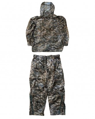Костюм водостойкий армейский с капюшоном цвет пиксель размерный ряд 48—54 курточ. . фото 6