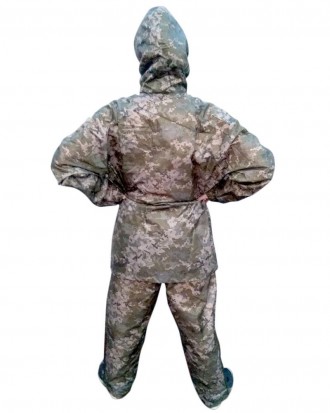 Костюм водостойкий армейский с капюшоном цвет пиксель размерный ряд 48—54 курточ. . фото 2
