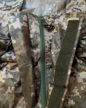 Костюм водостойкий армейский с капюшоном цвет пиксель размерный ряд 48—54 курточ. . фото 10