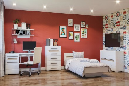 Дитяча кімната меблі Б'янко білий. Київ. фото 1