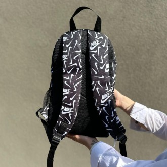 Стильный черный городской рюкзак с принтом Nike. Рюкзак Для путешествий, трениро. . фото 9