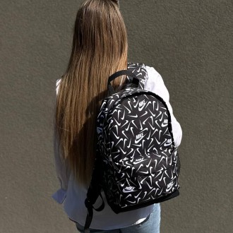 Стильный черный городской рюкзак с принтом Nike. Рюкзак Для путешествий, трениро. . фото 11