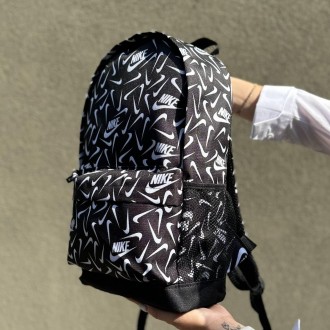 Стильный черный городской рюкзак с принтом Nike. Рюкзак Для путешествий, трениро. . фото 7