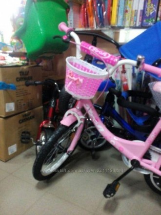 Гарні корзини для дитячого велосипеду, легко кріпиться.Тільки рожеві в наявності. . фото 3