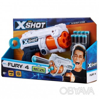 Zuru X-Shot EXCEL Fury 4 (8 патронів)
Чудовий Бластер X-Shot від Zuru - це найкр. . фото 1