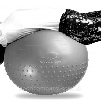 М'яч полумасажний для фітнесу 4003 65см Сірий+ насос
Призначення: для занять фіт. . фото 3