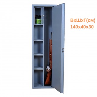Сейф предназначен для хранения 3 единиц огнестрельного оружия до 1370 мм высотой. . фото 2