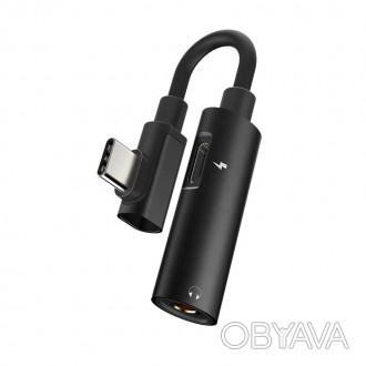 Перехідник конвертер аудіо 2 в 1 Jack 3,5мм - Type-C Hoco LS19 (уп. 20шт) 160шт