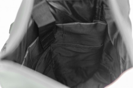 Стильный городской рюкзак RollTop из эко кожи черный спортивный молодежный для п. . фото 9