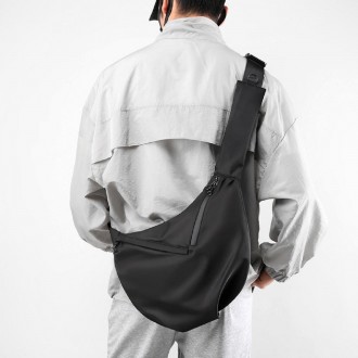 
	Вместительная сумка слинг Confident ATN02-9104A пошита из черной ткани.
Размер. . фото 4
