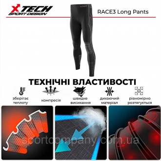 Термоштани (кальсони) X TECH Panta Race 3 Nero L/XL Чорні
Термолосини, розроблен. . фото 7