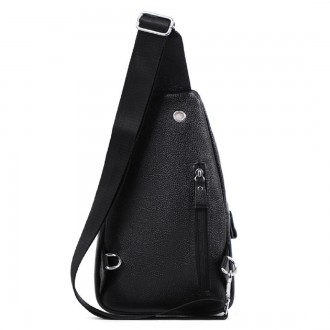 
	﻿﻿﻿﻿﻿﻿Сумка-слинг Tiding Bag FL-A25F-5055A из натуральной кожи в черном цвете.. . фото 5