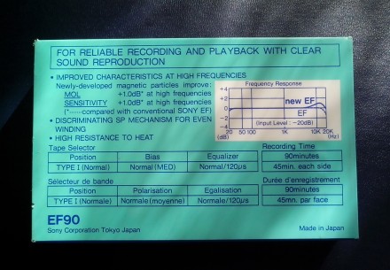Продам винтажную аудиокассету «SONY EF 90» - одну из самых популярны. . фото 3