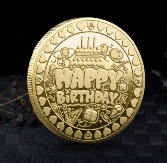 Сувенирная монета талисман "Happy birthday - С Днем рожденья" будет прекрасным и. . фото 3