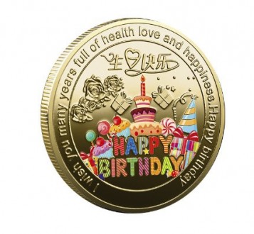 Сувенирная монета талисман "Happy birthday - С Днем рожденья" будет прекрасным и. . фото 2