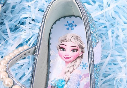 Туфли нарядные Эльзы Фроузен Frozen Холодное сердце для девочки на каблуке с жем. . фото 4