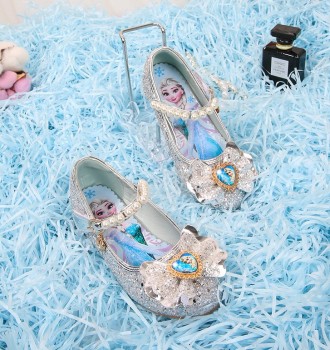 Туфли нарядные Эльзы Фроузен Frozen Холодное сердце для девочки на каблуке с жем. . фото 3