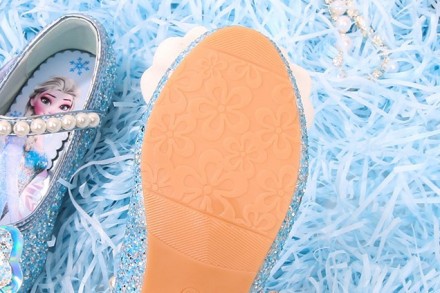Туфли нарядные Эльзы Фроузен Frozen Холодное сердце для девочки на каблуке с жем. . фото 5