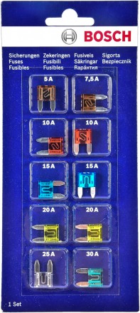 Типоразмер Mini
Конструкция вилочная
Номинальный ток 5A, 7,5A, 10A, 15A, 20A, 25. . фото 2