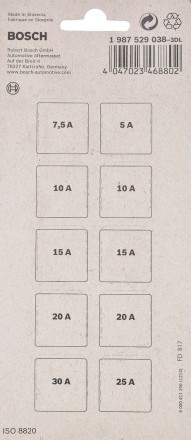 Типоразмер Mini
Конструкция вилочная
Номинальный ток 5A, 7,5A, 10A, 15A, 20A, 25. . фото 3