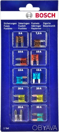 Типоразмер Mini
Конструкция вилочная
Номинальный ток 5A, 7,5A, 10A, 15A, 20A, 25. . фото 1