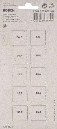 Типоразмер Standart
Конструкция вилочная
Номинальный ток 5A, 7,5A, 10A, 15A, 20A. . фото 3