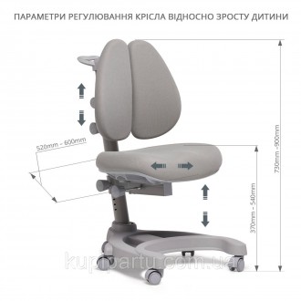 
Дитяче ергономічне крісло Cubby Aranda Grey
Cubby Aranda Grey - ортопедичне дит. . фото 8