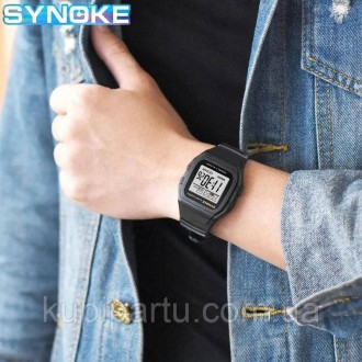 Чоловічий наручний спортивний годинник SYNOKE 902
Стильний наручний годинник з в. . фото 2