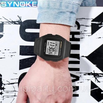 Чоловічий наручний спортивний годинник SYNOKE 902
Стильний наручний годинник з в. . фото 3