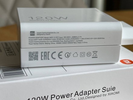 Мережевий адпатер живлення для Xiaomi 120W Mi Power Adapter (MDY-11-EZ)
Потужний. . фото 7
