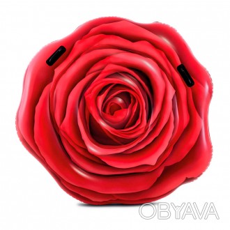 Матрац 58783 (6шт) Червона троянда, 127-120-24см, до 100кг, 2 ручки, ремкомплект. . фото 1