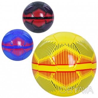 М'яч футбольний EN 3326 (30шт) розмір 5, ПВХ, 1,8мм, 340-360г, 3 види, у кул.. . фото 1