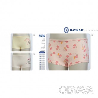 Трусы-шорты для девочки Baykar Арт. 5586 комплект 3 шт с принтом бабочки
Цвет: п. . фото 1