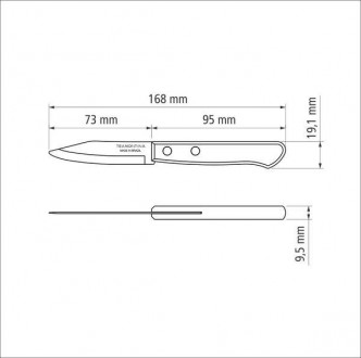 Короткий опис:
Нож для очистки кожуры Tramontina Polywood, 76 мм (21118/173)Длин. . фото 4