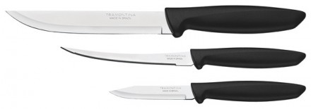 Короткий опис:
Набор ножей Tramontina Plenus black, 3 предмета (23498/013)Компле. . фото 3