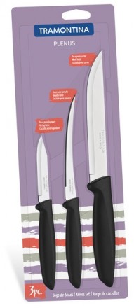Короткий опис:
Набор ножей Tramontina Plenus black, 3 предмета (23498/013)Компле. . фото 2