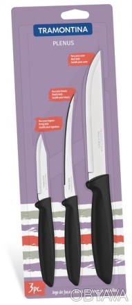 Короткий опис:
Набор ножей Tramontina Plenus black, 3 предмета (23498/013)Компле. . фото 1