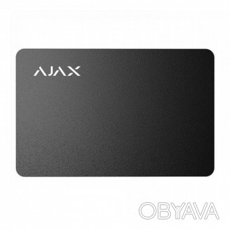 Ajax Pass black - защищенная бесконтактная карта для клавиатуры KeyPad Plus. Поз. . фото 1