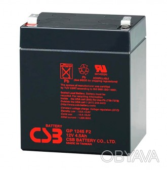 Аккумуляторная батарея CSB GP1245 F2 - используется в устройствах с небольшим по. . фото 1