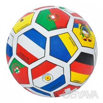 М'яч футбольний VA 0004-1 (30шт) розмір 5, гума, Grain зернистий, 430-450г, прап. . фото 1
